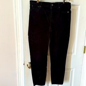 J Crew factory velour black pants